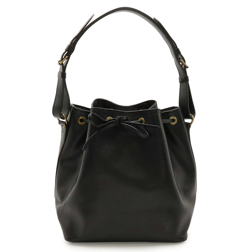 LOUIS VUITTON Epi Shoulder Bag Hobo Drawstring Noir Black